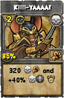 Wizard101 Death spell card: Kiiii-yaaaa!, Spell ID 7472