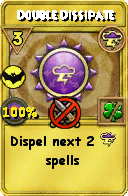 Wizard101 Storm spell card: Double Dissipate, Spell ID 7481