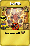 Wizard101 Myth spell card: Shatter, Spell ID 7483
