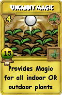 Wizard101 Gardening spell card: Uncanny Magic, Spell ID 7494