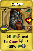 Wizard101 Life spell card: Centaur, Spell ID 7501