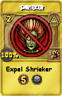 Wizard101 Myth spell card: Shrieker, Spell ID 7533
