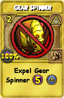Wizard101 Myth spell card: Gear Spinner, Spell ID 7536