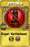 Wizard101 Myth spell card: Kettlehead, Spell ID 7537
