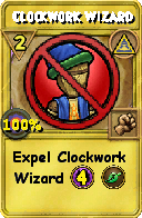 Wizard101 Myth spell card: Clockwork Wizard, Spell ID 7538