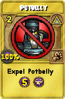 Wizard101 Myth spell card: Potbelly, Spell ID 7544