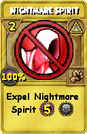 Wizard101 Myth spell card: Nightmare Spirit, Spell ID 7545