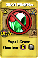 Wizard101 Myth spell card: Grave Phantom, Spell ID 7547