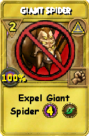 Wizard101 Myth spell card: Giant Spider, Spell ID 7548
