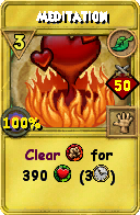 Wizard101 Life spell card: Meditation, Spell ID 7553