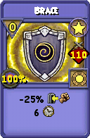 Wizard101 Star spell card: Brace, Spell ID 7554