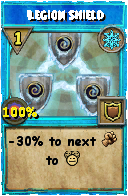 Wizard101 Ice spell card: Legion Shield, Spell ID 7568