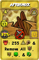 Wizard101 Myth spell card: Aftershock, Spell ID 7582