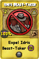 Wizard101 Myth spell card: Idris Beast-Taker, Spell ID 7605