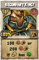 Wizard101 Balance spell card: Legendary King!, Spell ID 7614
