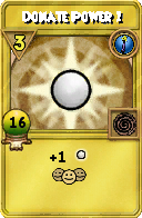Wizard101 Cantrips spell card: Donate Power 1, Spell ID 7616