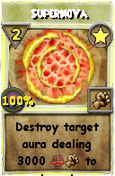 Wizard101 Star spell card: Supernova, Spell ID 7637