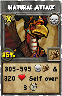 Wizard101 Death spell card: Natural Attack, Spell ID 7638