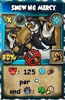 Wizard101 Ice spell card: Snow No Mercy, Spell ID 7647