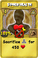 Wizard101 Myth spell card: Siphon Health, Spell ID 7651