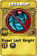 Wizard101 Myth spell card: Lost Knight, Spell ID 7659