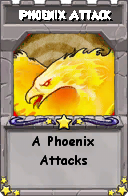 Wizard101 School 16 spell card: Phoenix Attack, Spell ID 7664