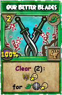 Wizard101 Life spell card: Our Better Blades, Spell ID 7686