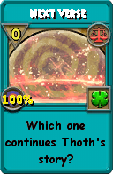 Wizard101 Balance spell card: Next Verse, Spell ID 7696