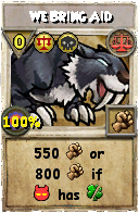 Wizard101 Balance spell card: We Bring Aid, Spell ID 7698