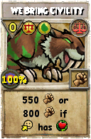 Wizard101 Balance spell card: We Bring Civility, Spell ID 7699