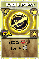 Wizard101 Star spell card: Queen & Skyway, Spell ID 7701