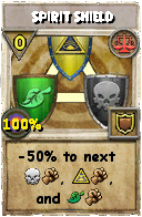 Wizard101 Balance spell card: Spirit Shield, Spell ID 7702