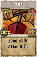 Wizard101 Balance spell card: TNT, Spell ID 7710