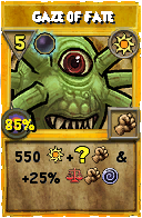 Wizard101 Sun spell card: Gaze of Fate, Spell ID 7716