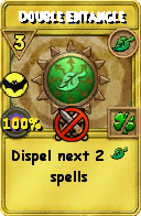 Wizard101 Life spell card: Double Entangle, Spell ID 7717