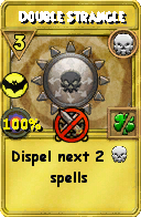 Wizard101 Death spell card: Double Strangle, Spell ID 7718
