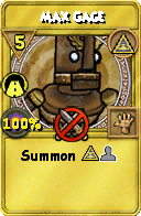 Wizard101 Myth spell card: Max Gage, Spell ID 7735