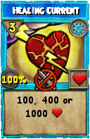Wizard101 Ice spell card: Healing Current, Spell ID 7743