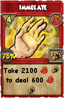 Wizard101 Fire spell card: Immolate, Spell ID 7763