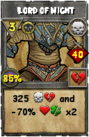 Wizard101 Death spell card: Lord of Night, Spell ID 7774