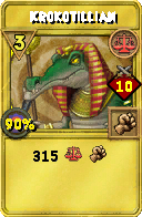 Wizard101 Balance spell card: Krokotillian, Spell ID 7776