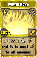 Wizard101 Myth spell card: Power Nova, Spell ID 7792