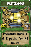 Wizard101 Gardening spell card: Pest Zapper, Spell ID 7794