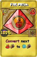 Wizard101 Fire spell card: Fire Prism, Spell ID 7826