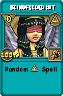 Wizard101 Myth spell card: Blindfolded Hit, Spell ID 7831