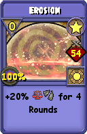 Wizard101 Star spell card: Erosion, Spell ID 7832