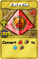 Wizard101 Fire spell card: Fire Prism, Spell ID 7835