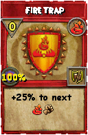 Wizard101 Fire spell card: Fire Trap, Spell ID 7837