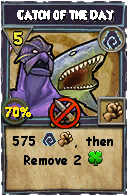 Wizard101 Shadow spell card: Catch of the Day, Spell ID 7893