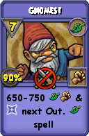 Wizard101 Life spell card: Gnomes!, Spell ID 7897